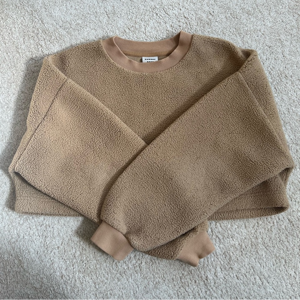 Aritzia Teddy Crop Pullover